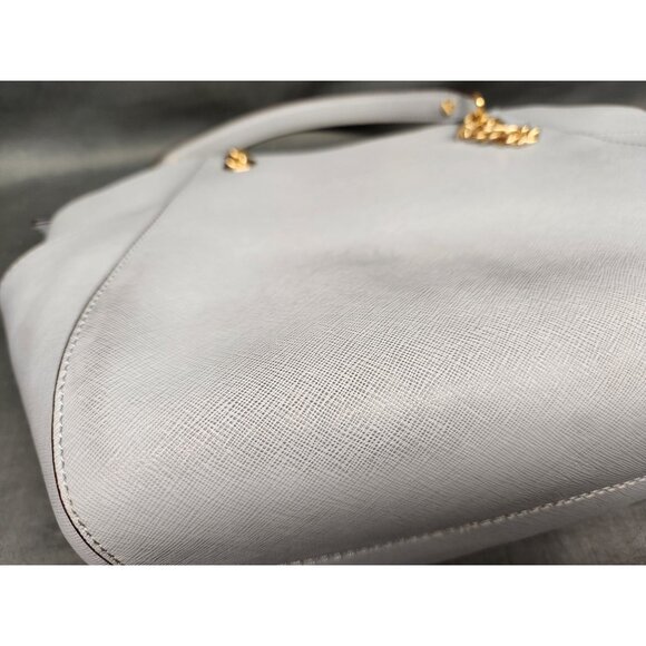 Michael Kors Jet Set Travel Tote Chain Shoulder Leather Blue Pre-Owned! - Picture 8 of 12